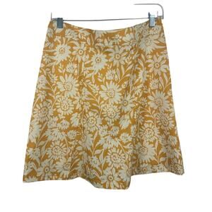 Rip Skirt Marigold Floral Print Bathing Coverup Skirt Size Medium